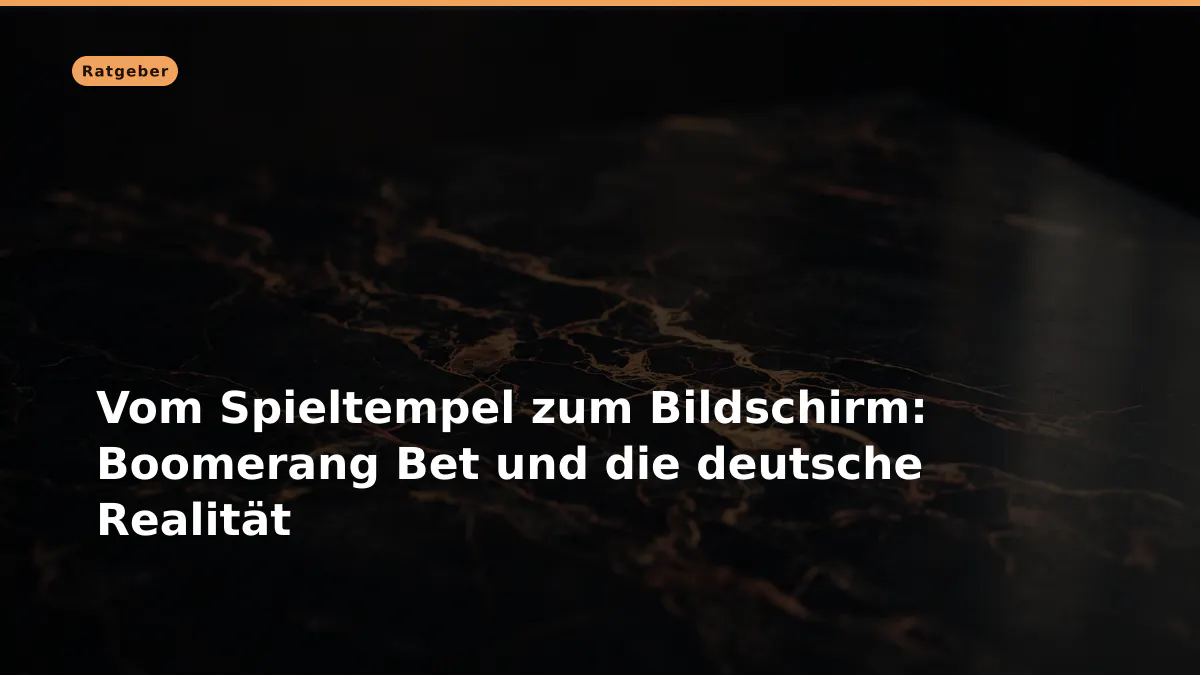 Vom Spieltempel zum Bildschirm: Boomerang Bet und die deutsche Realität