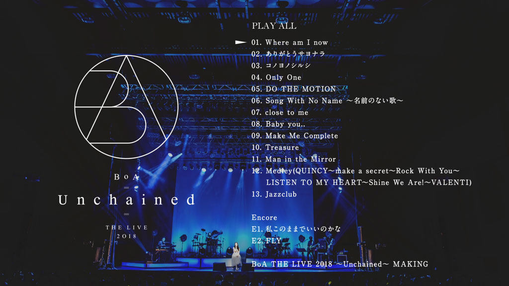 BoA THE LIVE 2018 Unchained ライブ 輸入盤 K-POPミュージックBD Blu-ray