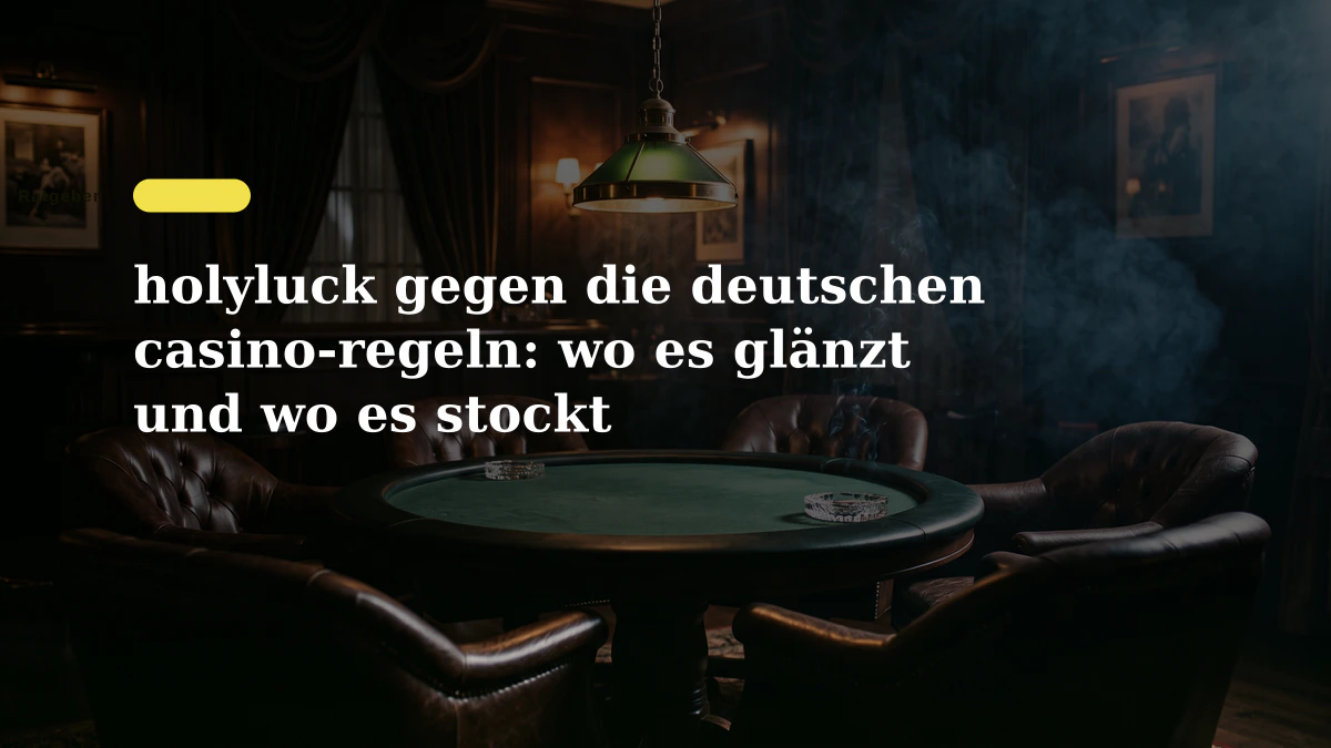 holyluck gegen die deutschen casino-regeln: wo es glänzt und wo es stockt