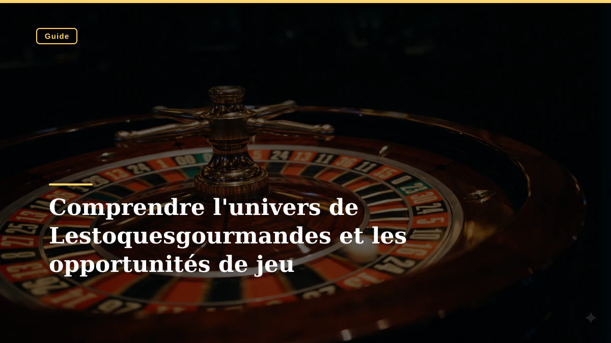 Comprendre l'univers de Lestoquesgourmandes et les opportunités de jeu