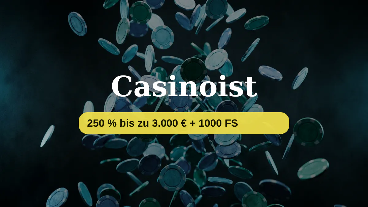 Casinoist — Willkommensbonus 250 % bis zu 3.000 € + 1000 FS, Zahlungen: Visa, Mastercard, Sofort, Jeton, Bitcoin