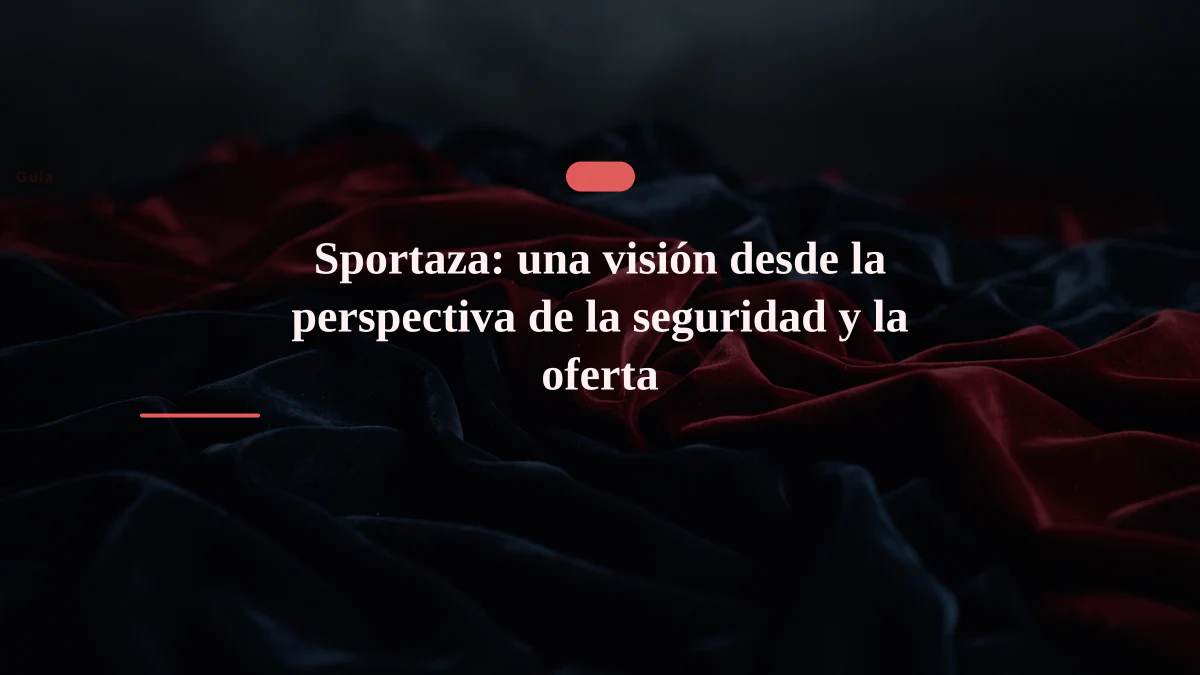 Sportaza: una visión desde la perspectiva de la seguridad y la oferta
