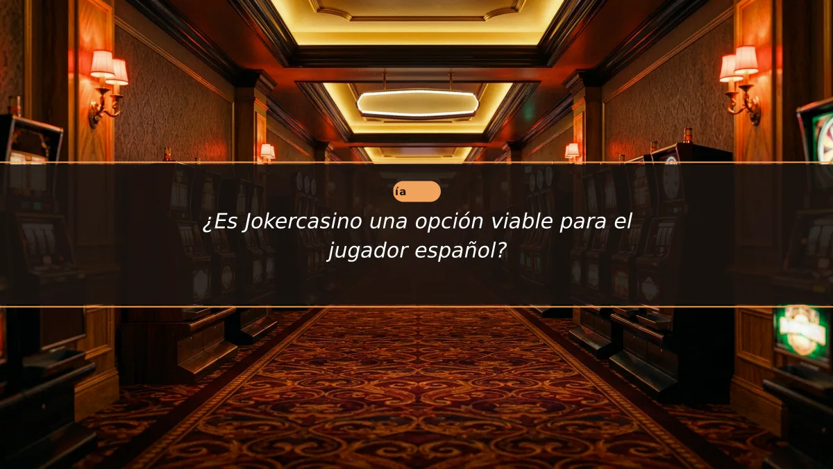 ¿Es Jokercasino una opción viable para el jugador español?