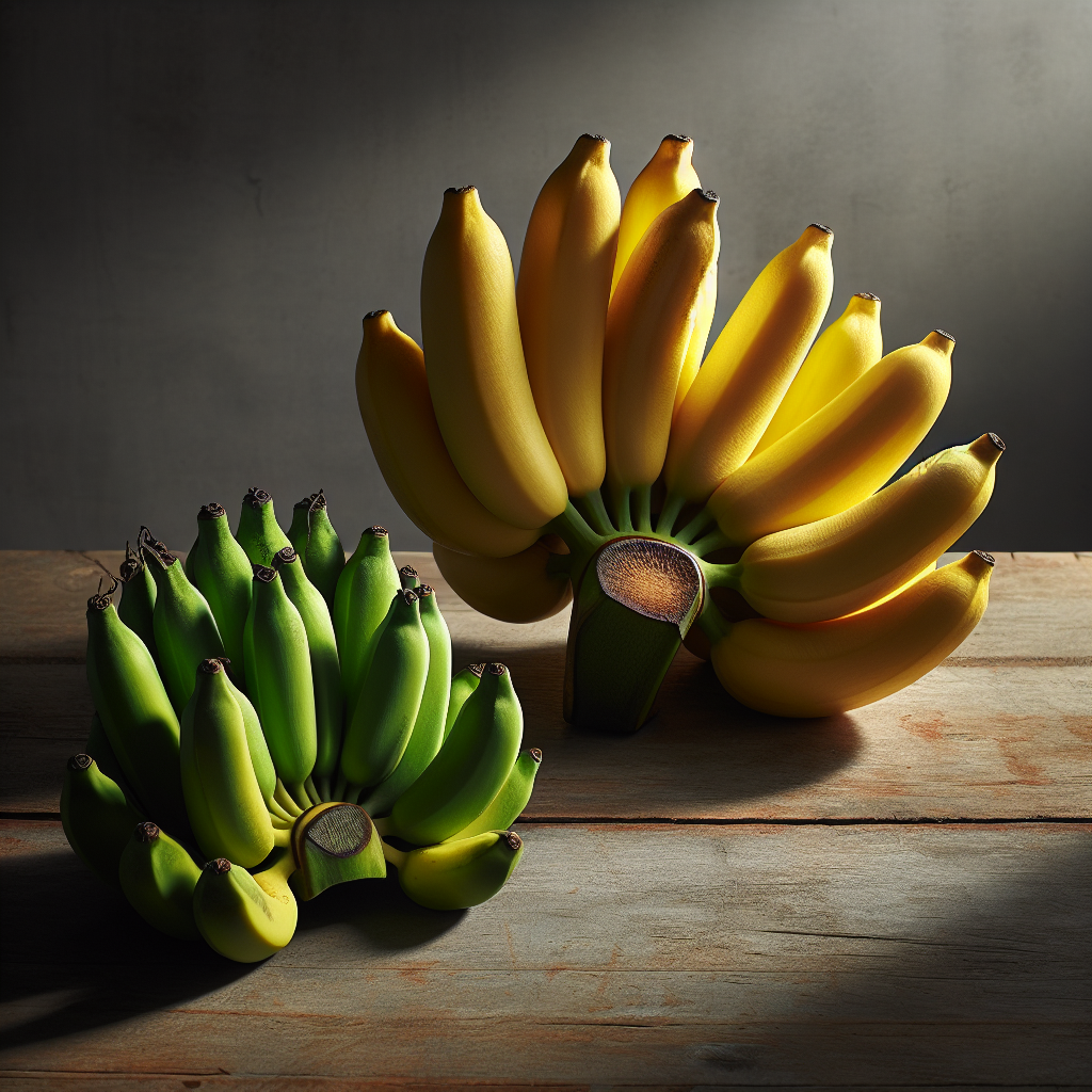 바나나 A ripe bunch of yellow domesti - 알밥이의 식자재 노트