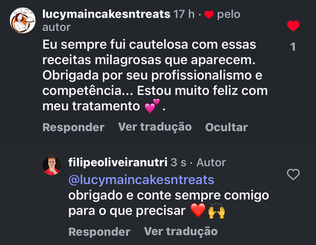Depoimento - lucymaincakesntreats