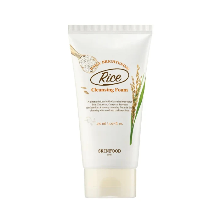 skinfood rice brightening cleansing foam