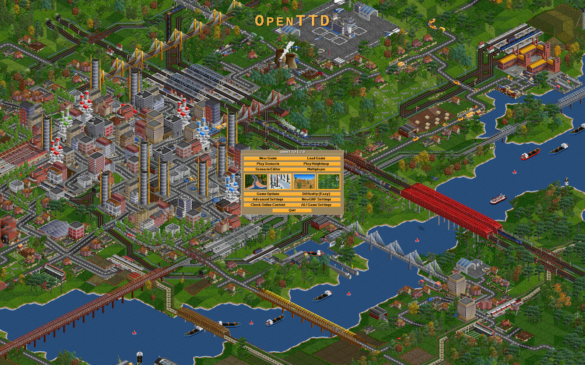 Title screen from OpenTTD