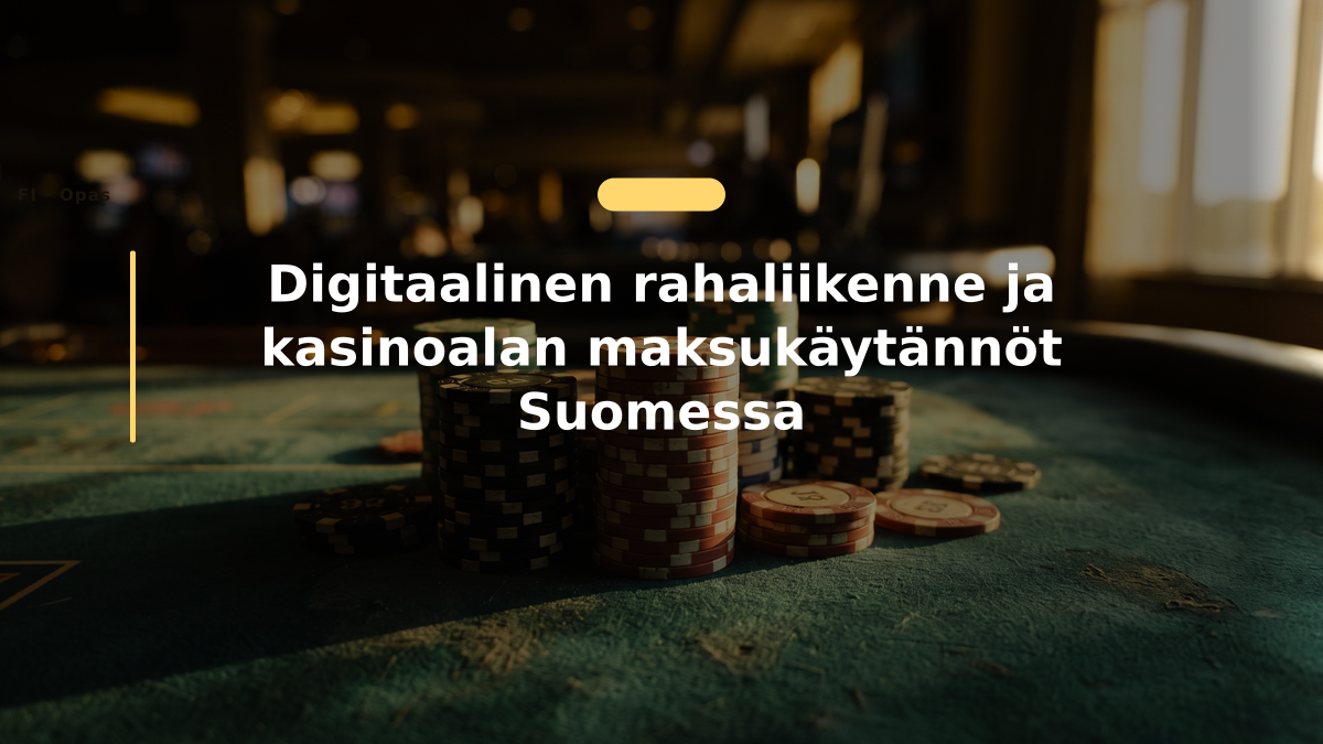 Digitaalinen rahaliikenne ja kasinoalan maksukäytännöt Suomessa
