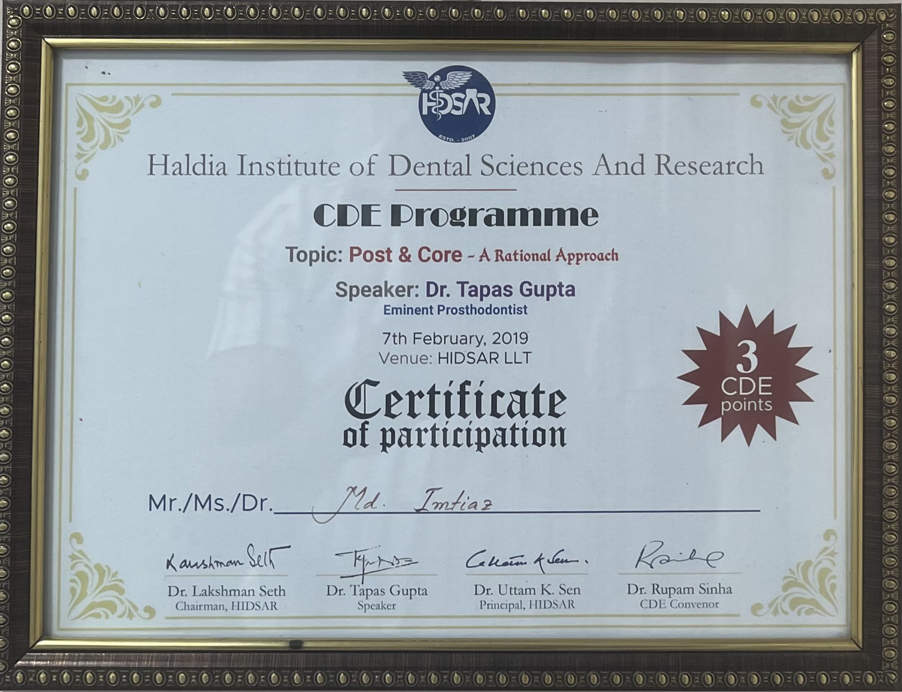 Professional Certificate