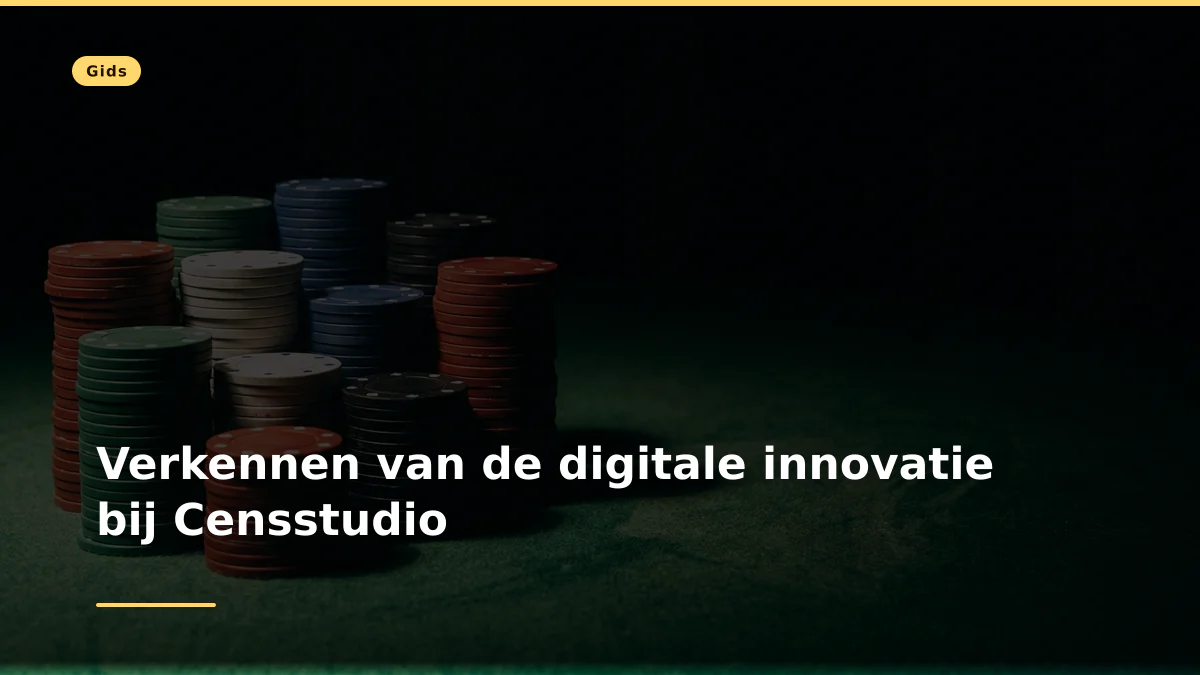 Verkennen van de digitale innovatie bij Censstudio
