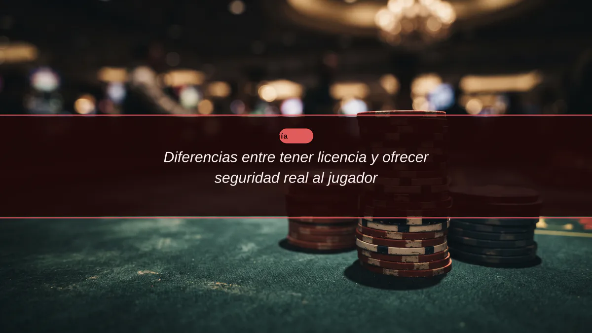 Diferencias entre tener licencia y ofrecer seguridad real al jugador