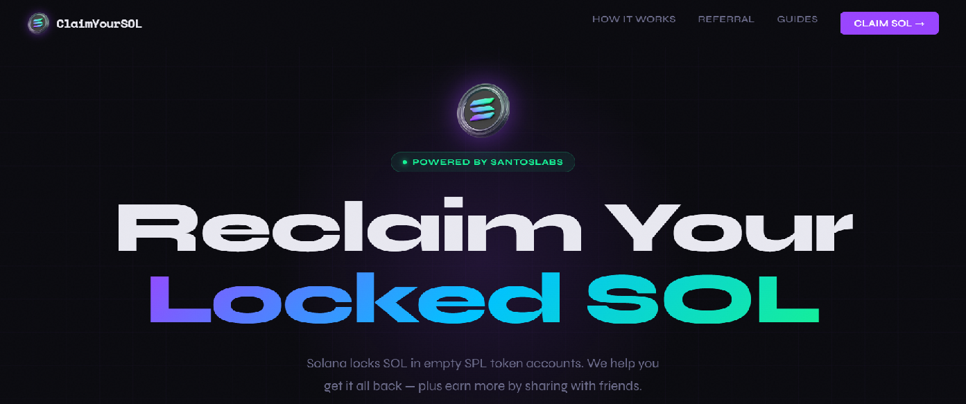 Stored capture of claimyoursol.cc