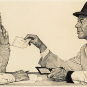Two Men Conversing c 1950s