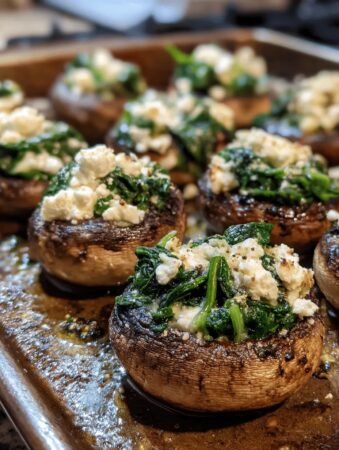 How to Make Spinach and Feta Stuffed Mushrooms