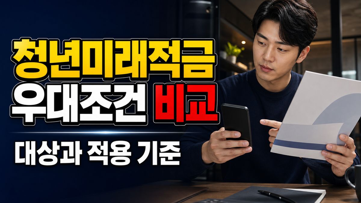 최고 연 8%가 모두 적용될까? 청년미래적금 은행별 우대조건 비교 포인트 관련 핵심 정보를 상징적으로 보여주는 썸네일 이미지