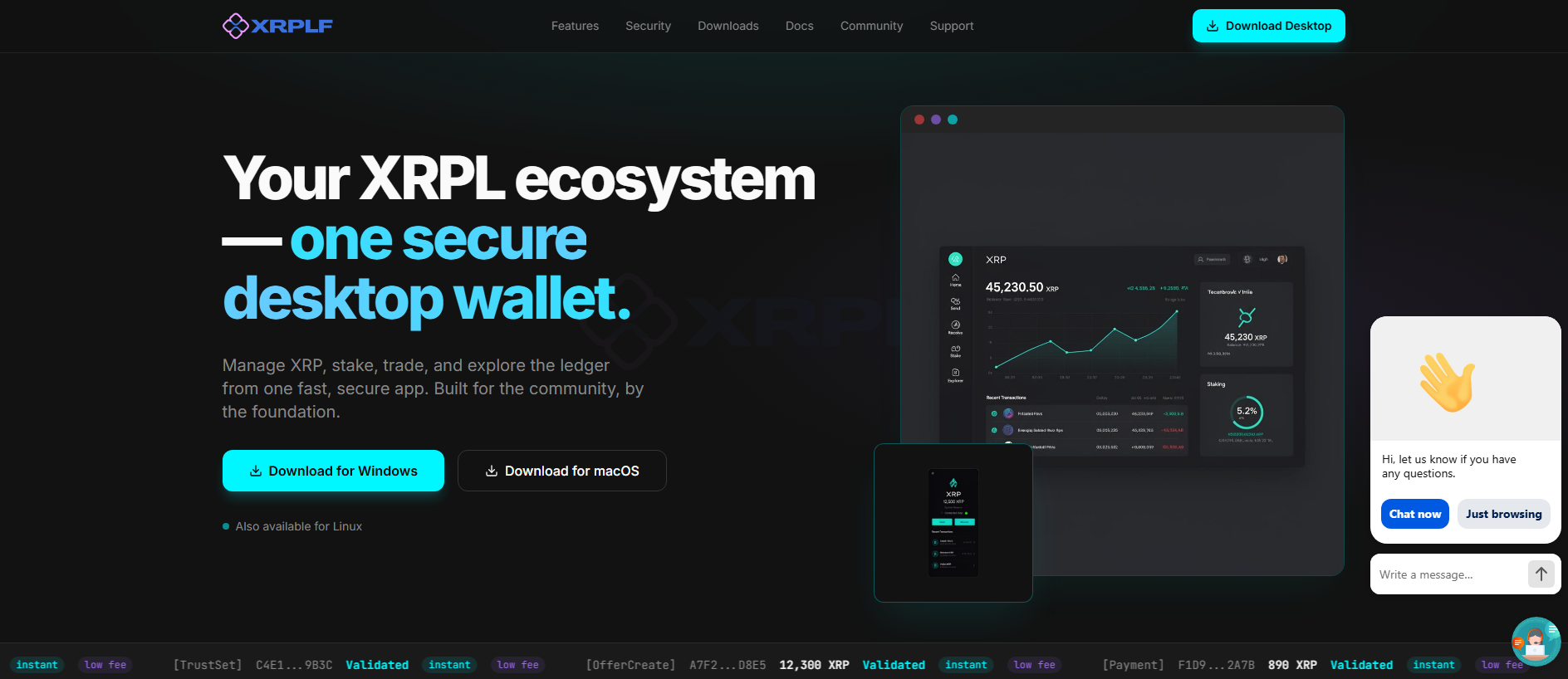 Stored capture of xrpldesktopfoundation.app