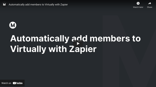 Automatically add members to Virtually with Zapier