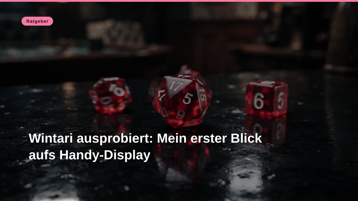 Wintari ausprobiert: Mein erster Blick aufs Handy-Display