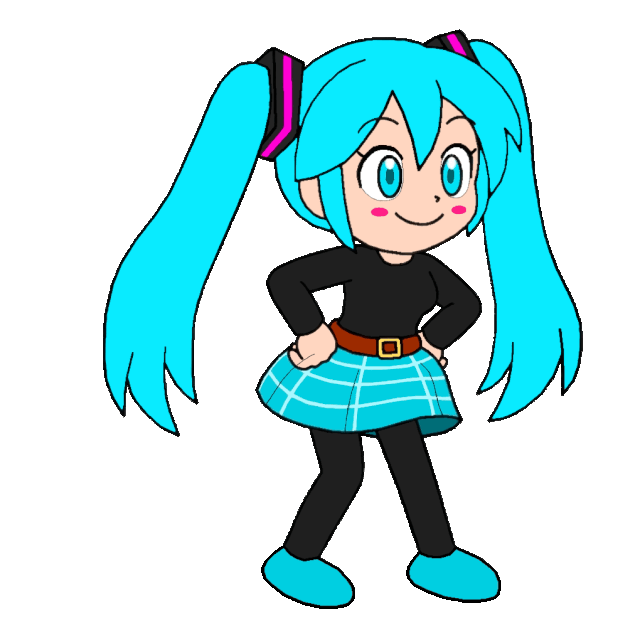 Hatsune Miku dance SMB.gif