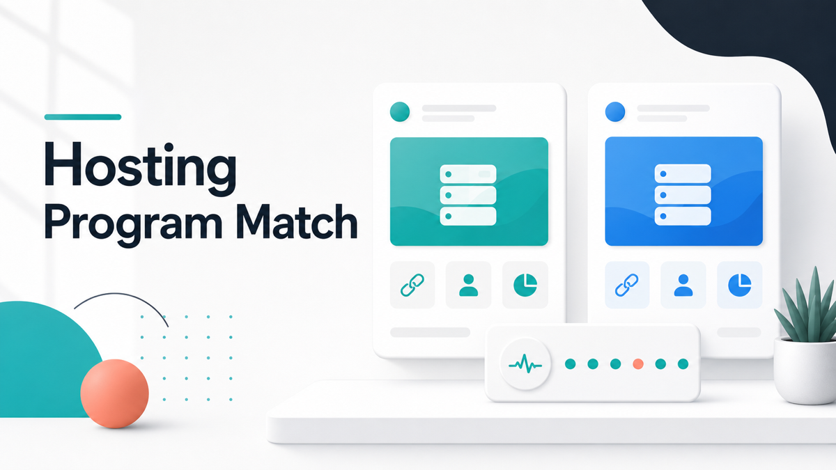 Cloudways vs Kinsta affiliate program hero with abstract managed hosting comparison cards