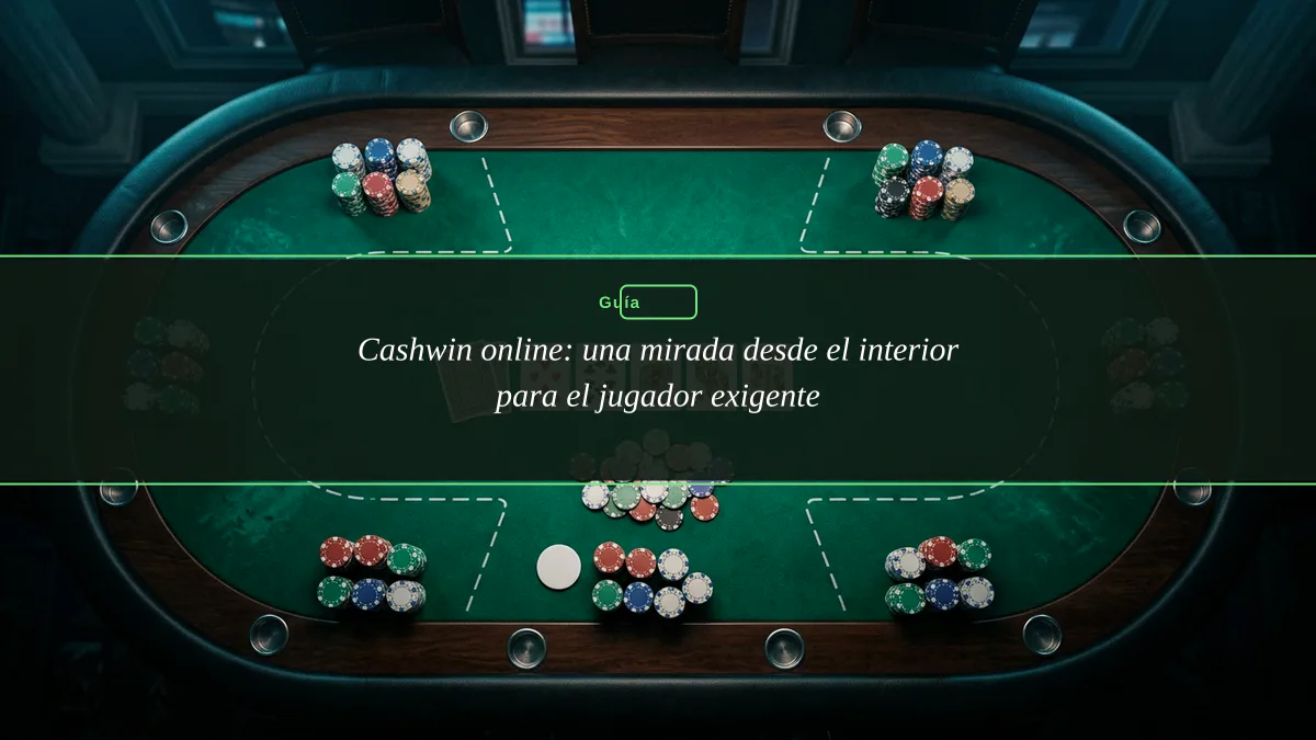 Cashwin online: una mirada desde el interior para el jugador exigente