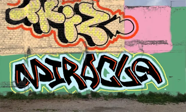 Graffiti artwork by Tkiz