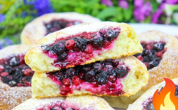 Постер Творожные булочки со смородиной