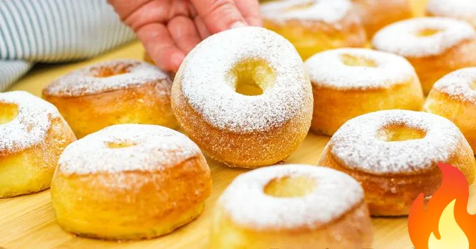 Постер Пышные пончики в духовке