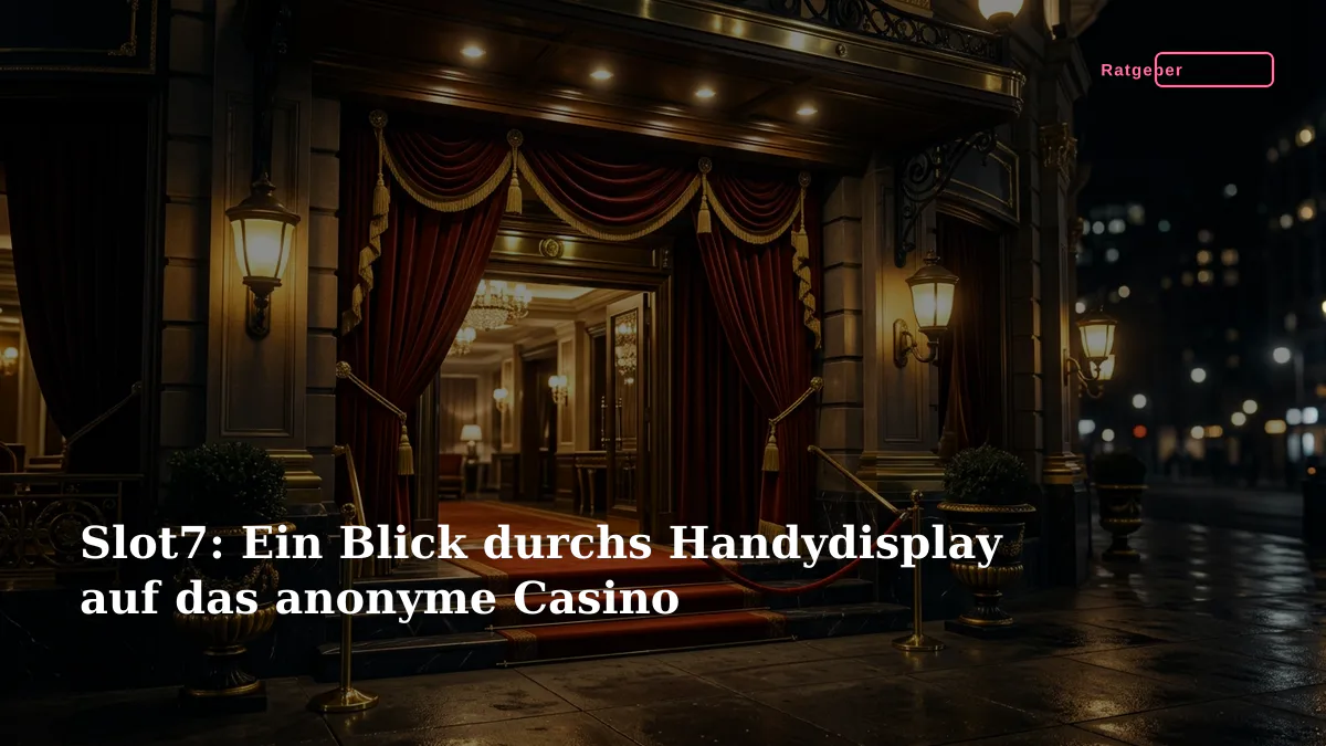 Slot7: Ein Blick durchs Handydisplay auf das anonyme Casino