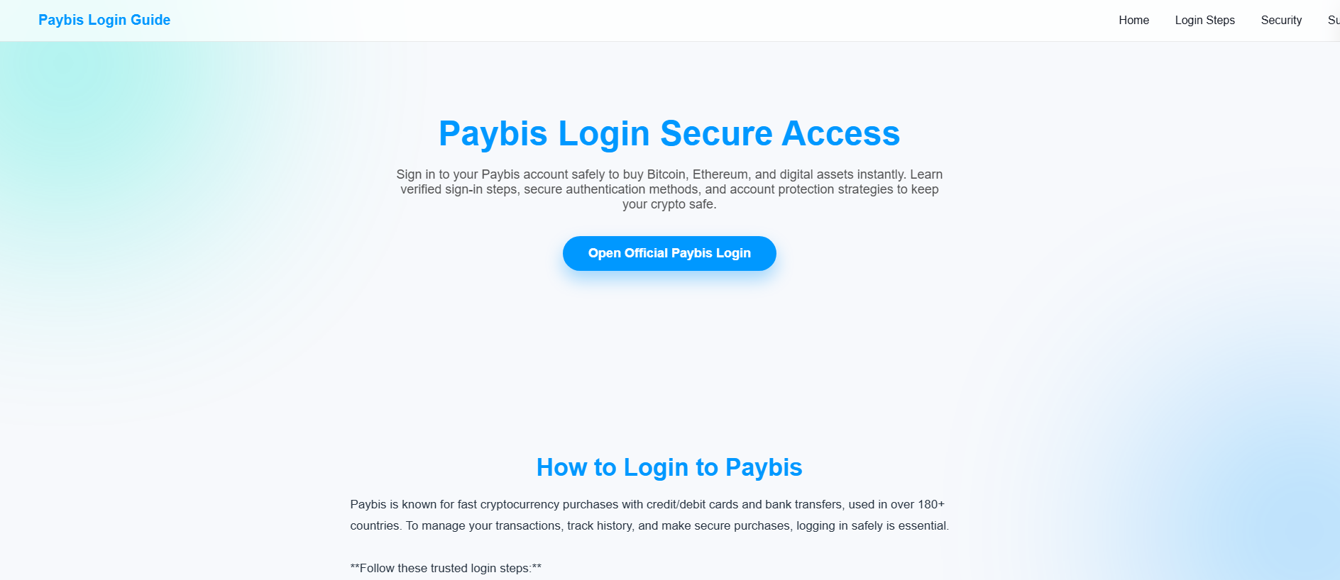 Screenshot of paybis-lgin.pages.dev