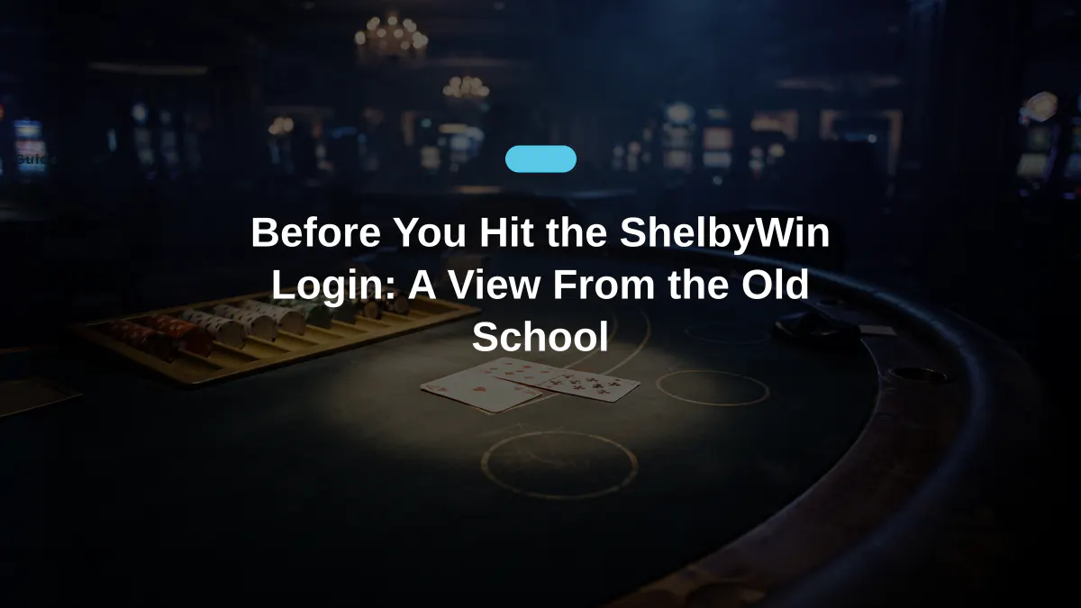 Before You Hit the ShelbyWin Login: A View From the Old School