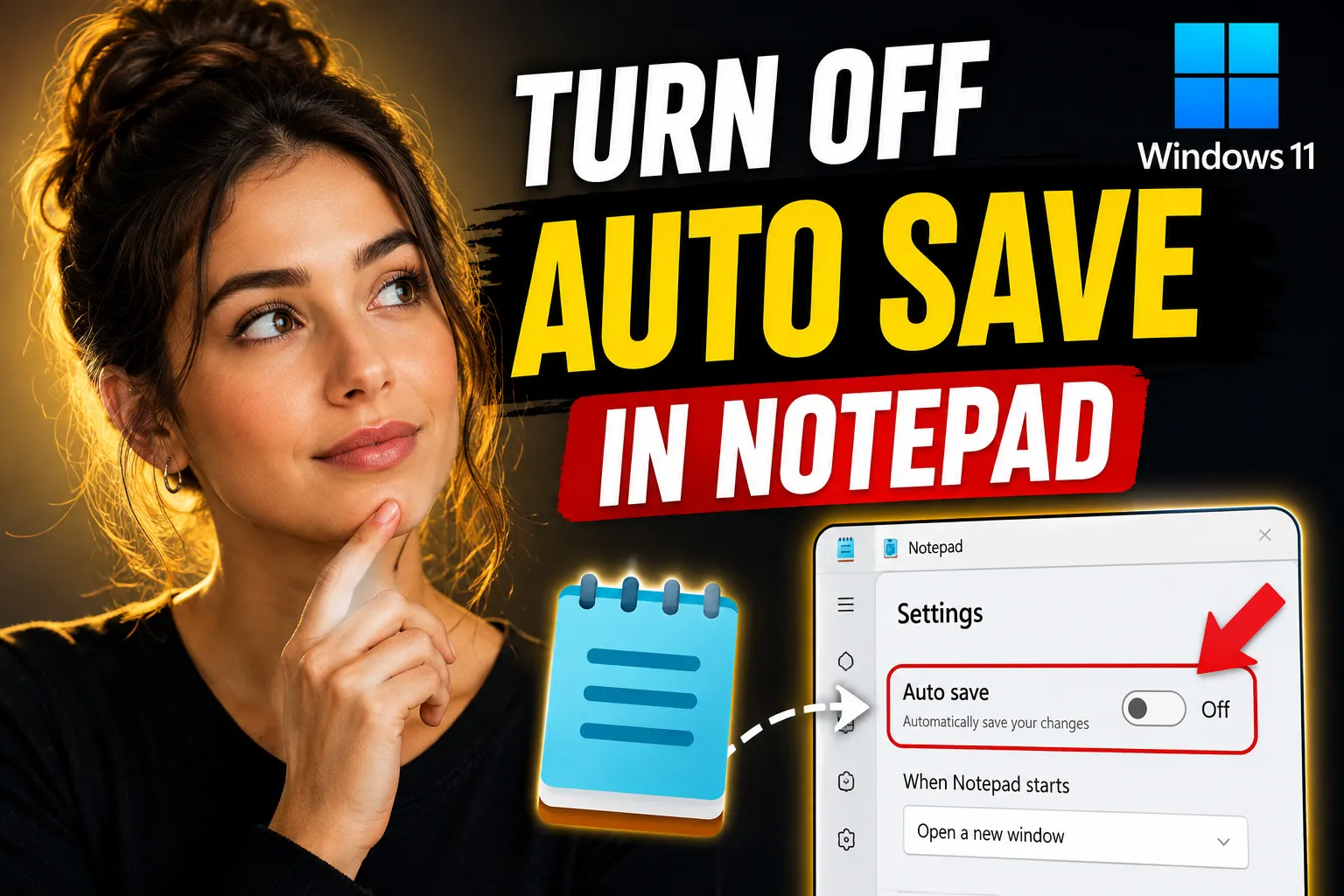 How to Turn Off Auto Save in Notepad Windows 11