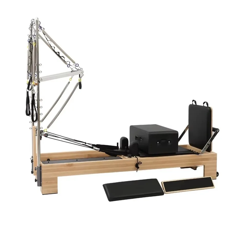 Gym Training Balance Wooden Pilates Reformer Machine Reformers Pilates with Tower Yoga Body Exercise pilates reformer view 4