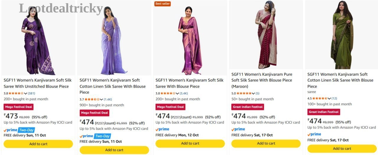 Sgf11 Silk Saree – Just ₹599 | Loot Ka Maal