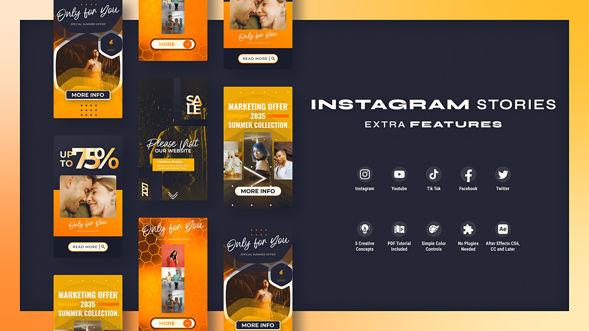 Instagram Sale Stories Orange