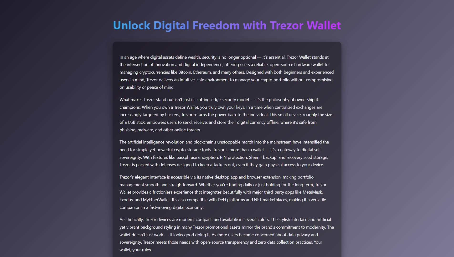 Stored capture of trezowallet-app-en.pages.dev