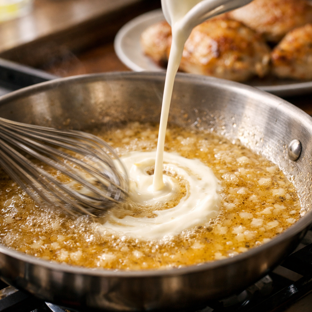 creamy chicken with garlic cream sauce ingredients