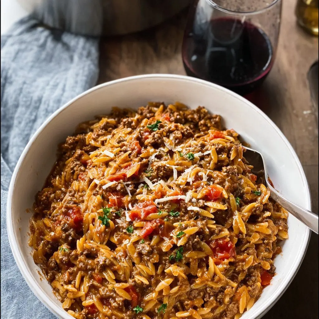 Ground Beef Orzo Comfort Bowl Recipe: Cozy Dinner Delight