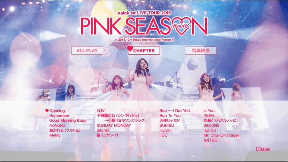 Apink 1st Live Tour 2015 PINK SEASON Apink ライブ 輸入盤 K-POPミュージックBD Blu-ray