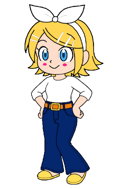 Kagamine Rin SMB new style dance.gif