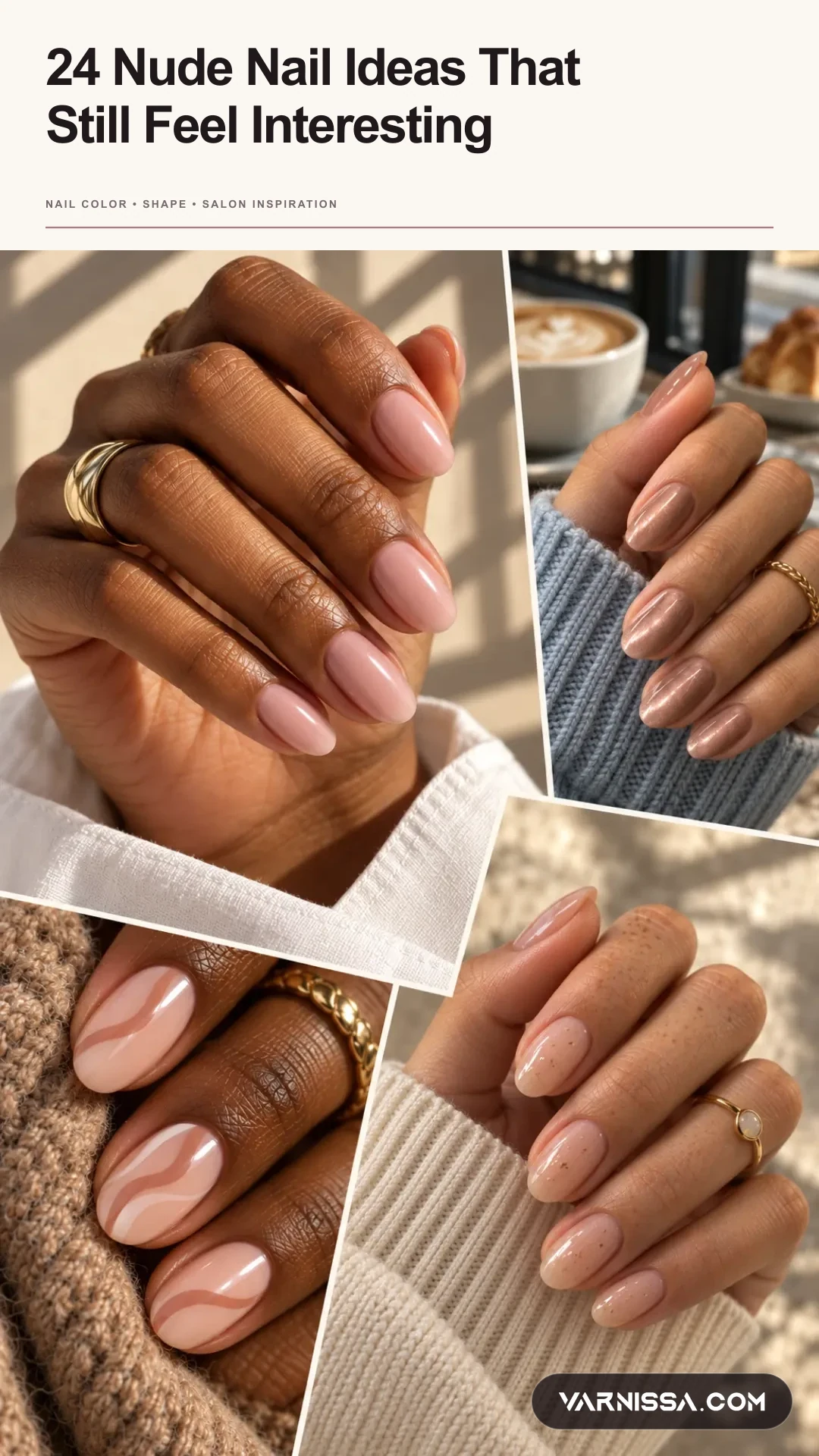 24 Nude Nail Ideas That Still Feel Interesting Pinterest pin