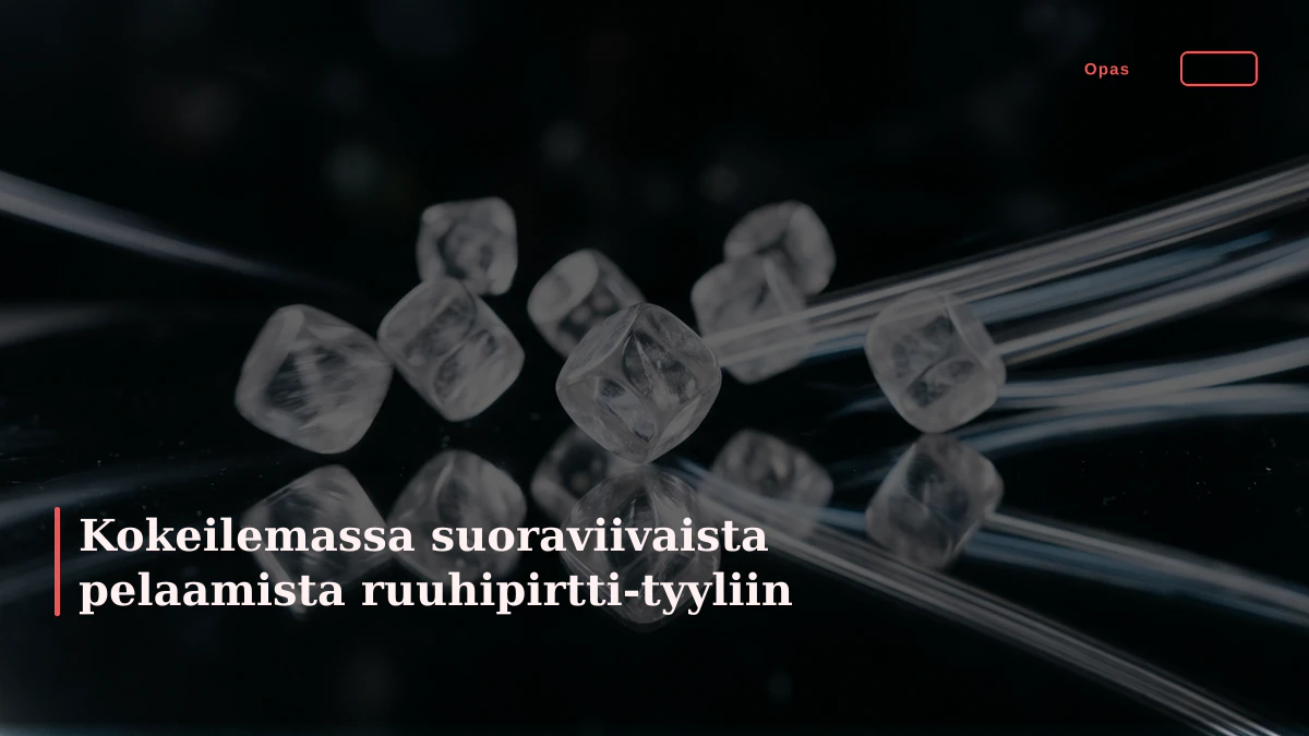 Kokeilemassa suoraviivaista pelaamista ruuhipirtti-tyyliin