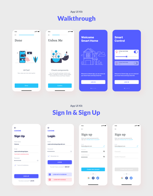 Cahome - Smart Home UI Kit