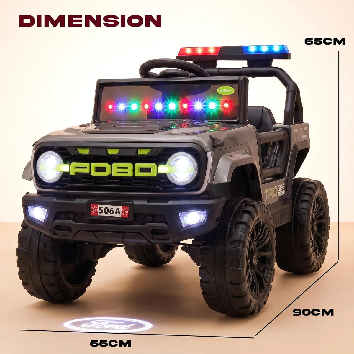 506A Model Painted 4x4 Ride-On Battery Operated Jeep for Kids - ToyMall Manjeri