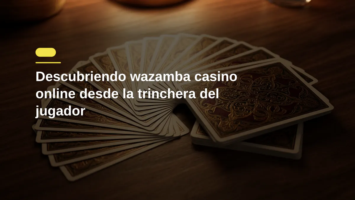 Descubriendo wazamba casino online desde la trinchera del jugador