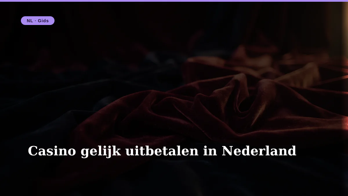 Casino gelijk uitbetalen in Nederland