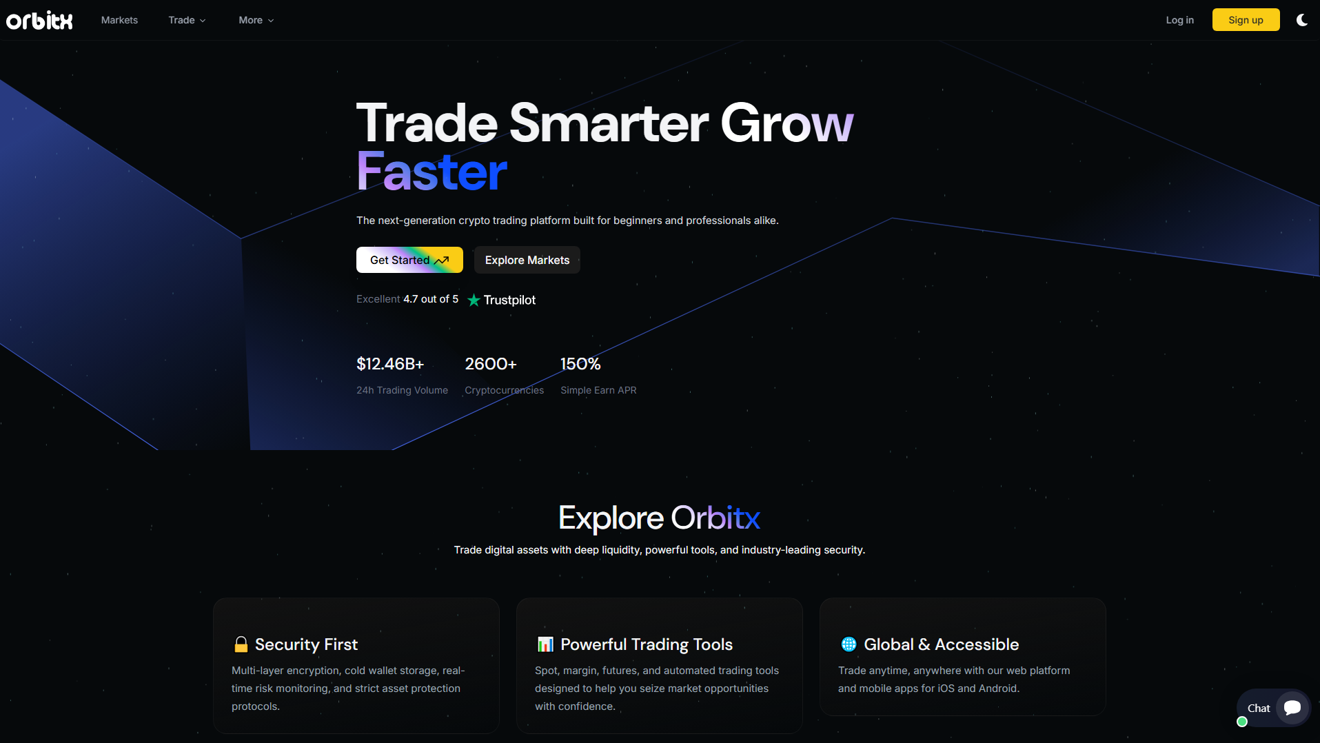 Screenshot of orbitxapp.com
