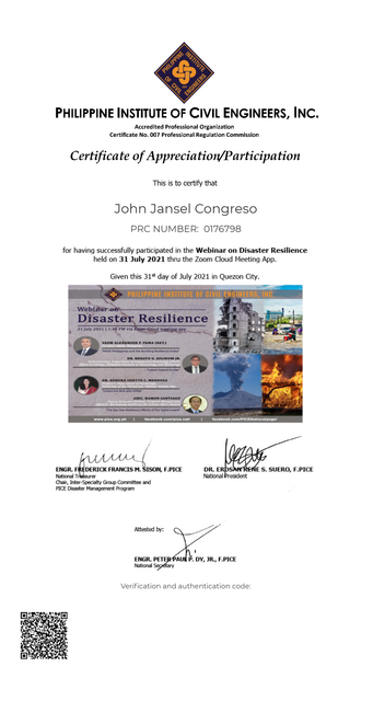 Webinar on Disaster Resilience