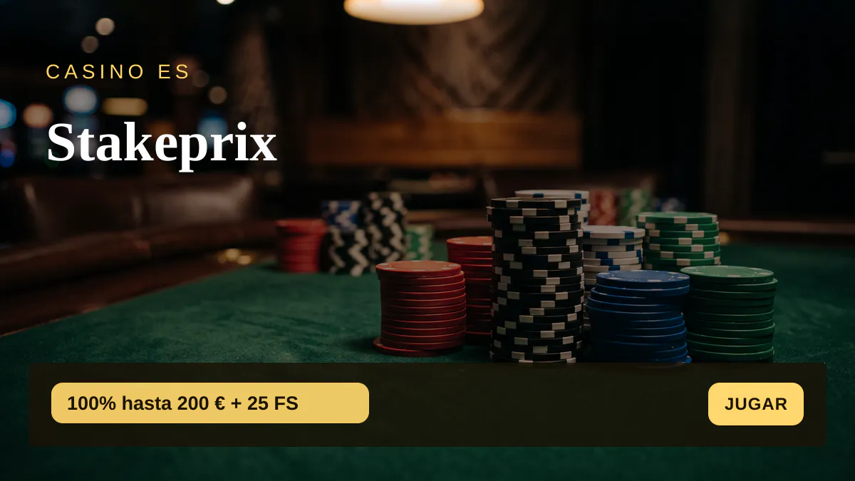 Stakeprix casino  bono de bienvenida 100% hasta 200  + 25 FS, pagos: Visa, Mastercard, Skrill, Neteller, Paysafecard