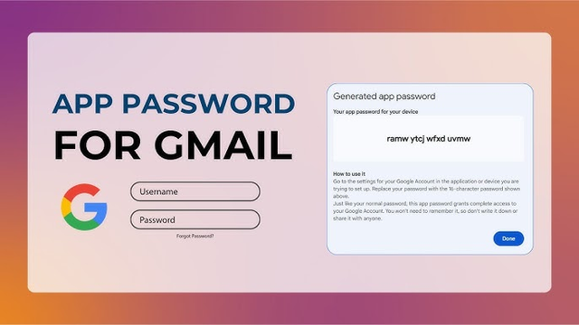 Generating a Gmail App Password